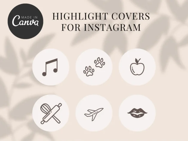 Instagram Highlight Covers Template - Brown
