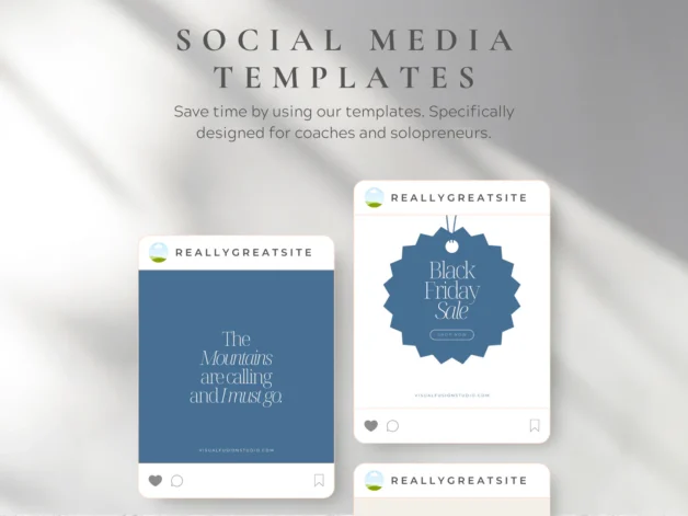 Instagram Post Canva Templates - Blue