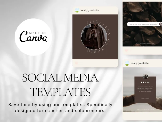 Instagram Post Canva Templates - Brown