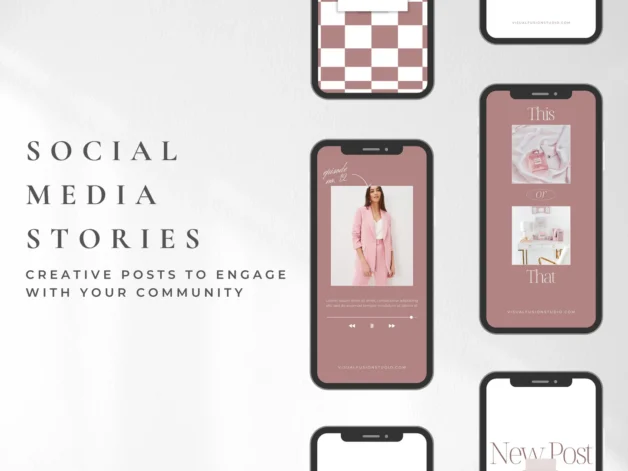 Instagram Story Canva Templates - Pink