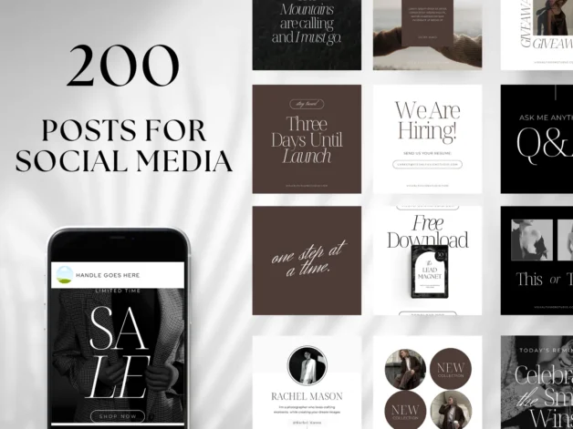 Social Media Canva Templates Bundle - Brown