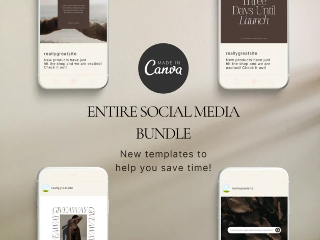 Instagram Bundle Canva Template - Brown
