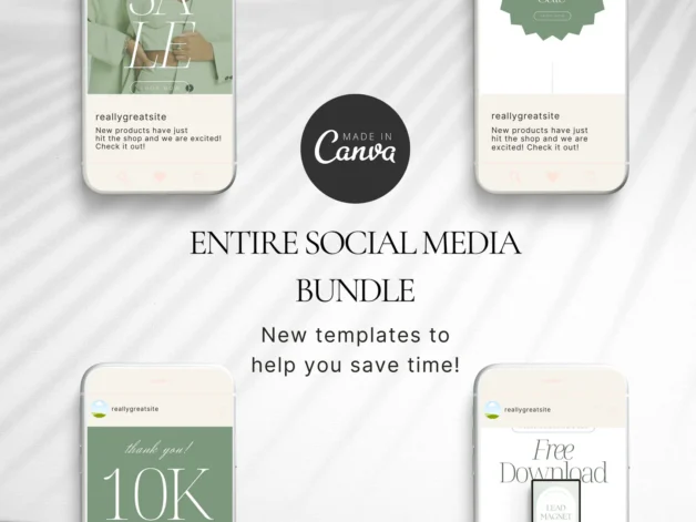 Instagram Bundle Canva Template - Green